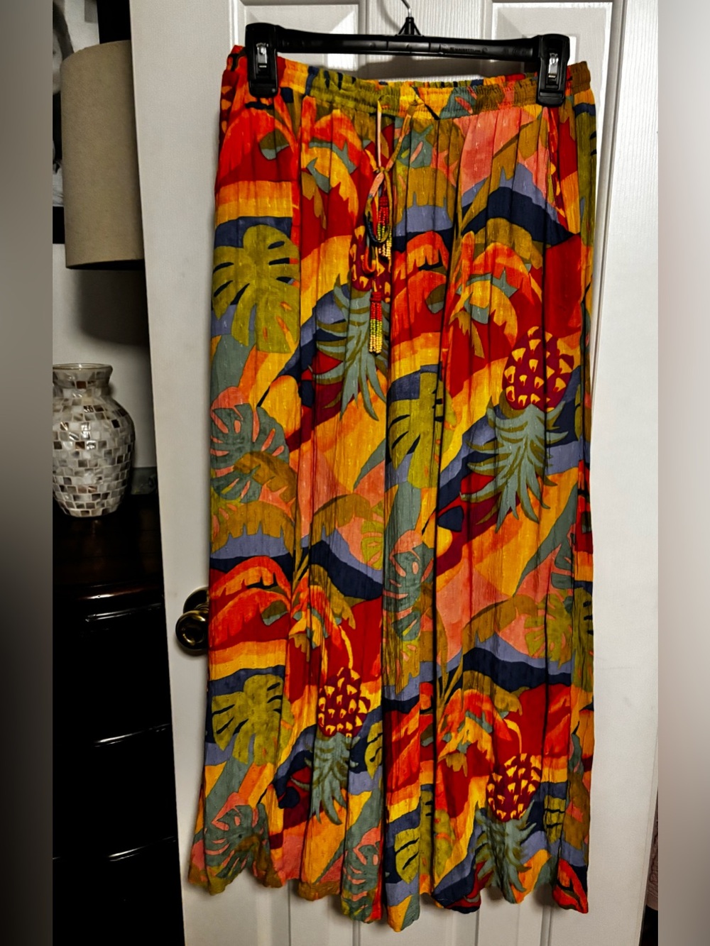 Christian Siriano Orange Multi Tropical Print Halter & Pants - Picture 3 of 9